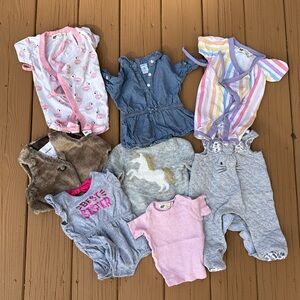 Bundle of Baby Girl Clothing (8 items) - size 3-6 months or 6 months